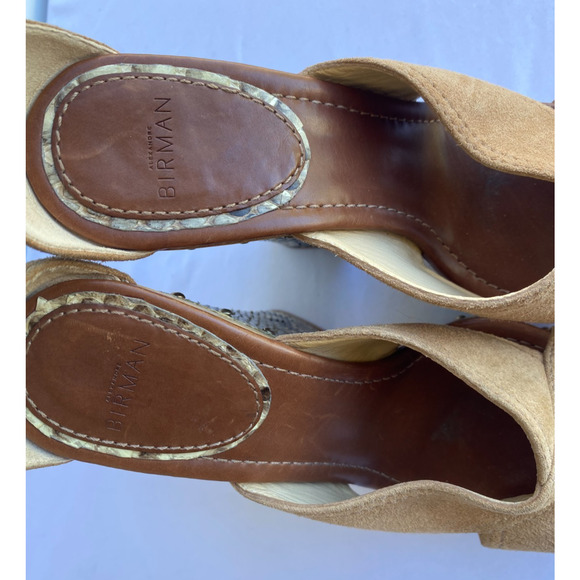 Alexandre Birman Suede & Snake Platform Sandals sz 36.5, US 6.5 - Picture 10 of 14